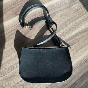 Lo & Sons Waverley 2 (Black Saffiano Leather, Gold Hardware, Grey Interior)